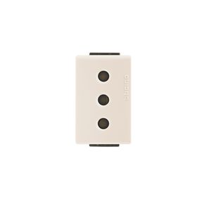 Dado Tomacorriente 3 En Linea 1 Mod Marfil 2P+T 10A 250V Modus Style Ae2113Em